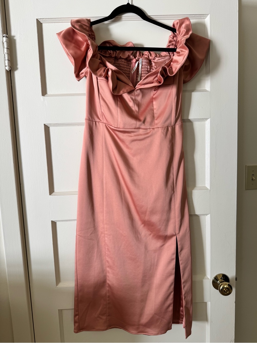 By Anthropologie Terracotta Ruffle Midi Dress NWT Size M